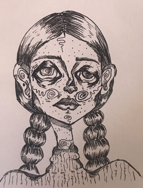 Funky Face Drawings, Weird Faces Drawing, Weird Drawing Ideas, Illusion Tattoo, Sketch Pages, Optical Illusion Tattoos, Illusion Tattoos, Optical Illusion Tattoo, Weird Drawings