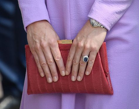 Get Kate Middleton's favourite wedding day Essie nail polish | HELLO! Catherine Nails, Nail Polish Essie, Kate Middleton Wedding, Wedding Manicure, Kate Middleton Outfits, Kate And Meghan, Pink Manicure, Essie Nail Polish, Sapphire Engagement Ring Blue