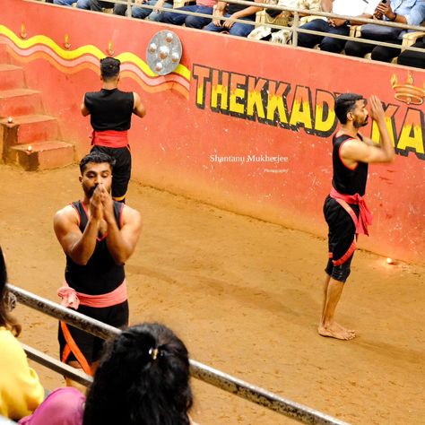 Kalaripayattu is an ancient martial art that predates almost all other forms of combat training. The legends claim it to be as old as Kerala itself, originating in the Southern Indian state. Upon entering the Kalari to begin training, the student must salute the ground of the Kalari and the Kalari goddess before going to pay respects at each of the shrines. Place : Thekkady Kalari Centre, Thekkady (Kerala) #thekkadykalaricentre #thekkadydiaries #kalaripayattu #kalaripayattumartialarts #ka... Thekkady Kerala, Combat Training, Martial Art, Kerala, Martial Arts, Train, Photo And Video, Photography, Art