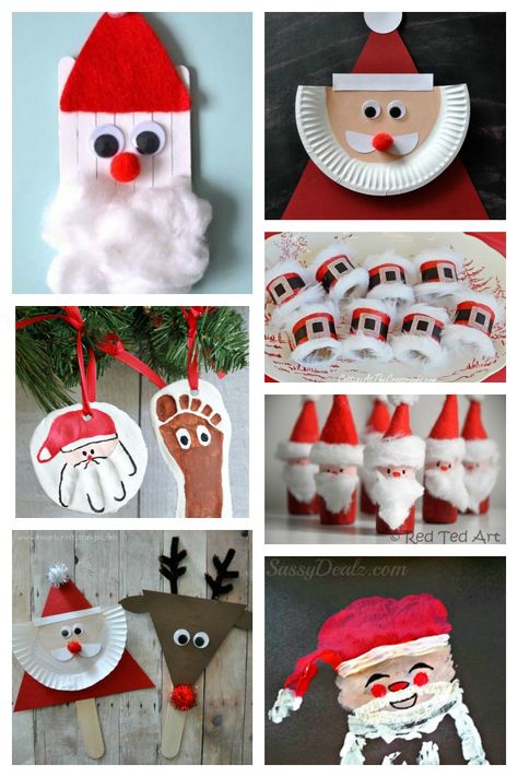 20 Fun Santa Crafts Eyfs Crafts, Christmas Eyfs, Free Christmas Crafts, Crafts To Try, Christmas Art For Kids, Crafts Holiday, Santa Crafts, Holiday Crafts For Kids, Christmas Activities For Kids