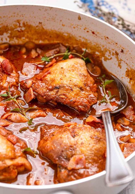 Coco Van Chicken, Keto Main Dishes, Chicken Coq Au Vin, Chicken Chasseur Recipe, Chicken Chasseur, Coco Van, Coq Au Vin Recipe, Low Carb Dinners, Low Carb Meal Prep