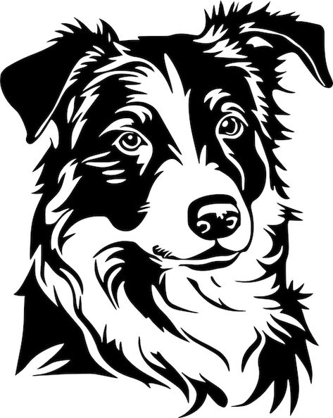 Border Collie Dibujo, Border Collie Silhouette, Word Cloud Art, Pet Logo, Sheep Dog, Laser Art, Black And White Dog, Border Collie Dog, Wood Burning Patterns