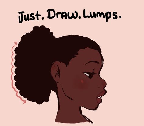 Drawing 4c Hair, How To Draw 4c Hair, 4c Hair Drawing, How To Draw Afro, Yay Procrastination, Garnet Fanart, Afro Hair Drawing, Hairstyle Drawing, 4 Drawing