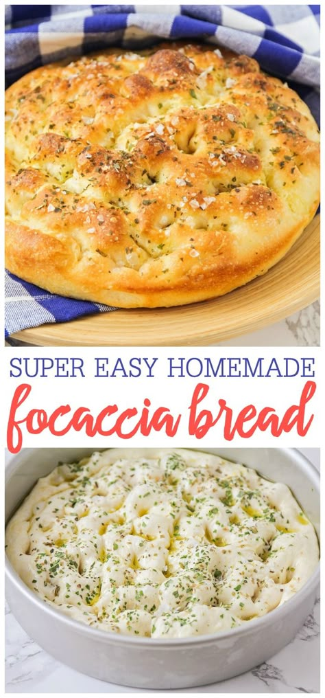 Homemade Focaccia Bread, Homemade Focaccia, Focaccia Bread Recipe, Oreo Fudge, Homemade Bread Easy, Focaccia Bread, Types Of Bread, Bread Machine Recipes, Easy Bread Recipes