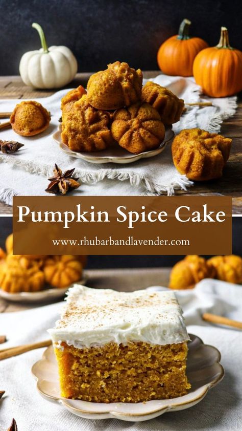 Pumpkin Flavoured Desserts, Spice Cake With Pumpkin Puree, Pumpkin Flavored Desserts, Movie Meals, Autumn Cakes, Pumpkin Spice Cake Recipe, Fall Yummies, Autumn Spices, Spiced Walnuts