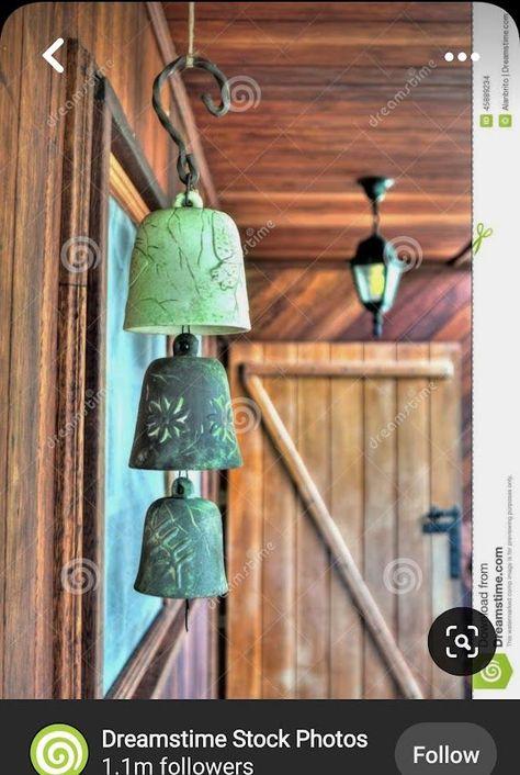 Handmade Ceramic Windchimes, Windchimes Ceramic, Clay Bells Pottery, Hand Built Pottery Wind Chime, Ceramic Watering Bell, Ceramic Birds Sculpture, Clay Hanging, Macrame Beads, Pottery Patterns