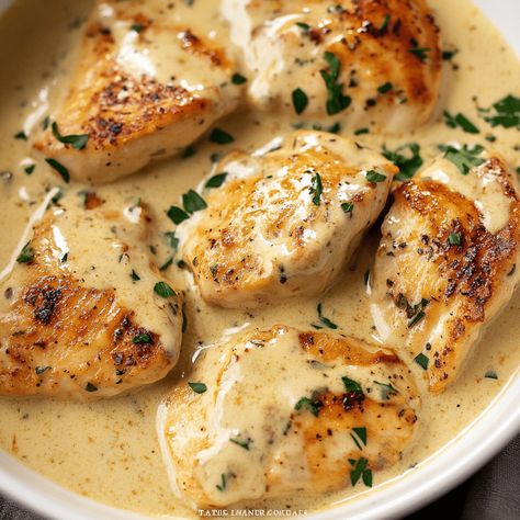 Chicken In Garlic Cream Sauce, Garlic Chicken In Crockpot, Chicken Breast Seasoning Recipes, Garlic Chicken Crockpot Recipes, Cream Garlic Chicken, Garlic Cream Chicken, Garlic Chicken Crockpot, Creamy Garlic Chicken Recipes, Garlic Chicken Recipe