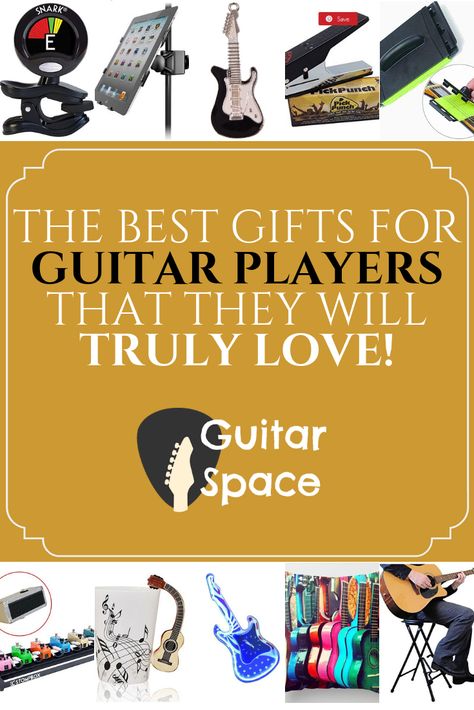 Are you looking around for guitar gifts, but can’t seem to find that special gift for the person you’re shopping for? It’s a common known fact that shopping for presents for other people can be very difficult! Some people are easier to buy for, while other people present more of a challenge. This list is a compilation of some of the most useful, funniest, and interesting gifts for guitar players that you can find on the internet! #gifts #guitar #guitarplayers via @theguitarspace Gifts For A Guitar Player, Gift Ideas For Guitar Players, Gifts For Guitar Lovers, Guitar Gifts For Him, Gifts For Guitar Players, Acoustic Guitar Accessories, Guitar Lover Gifts, Gifts For Musicians, Interesting Gifts