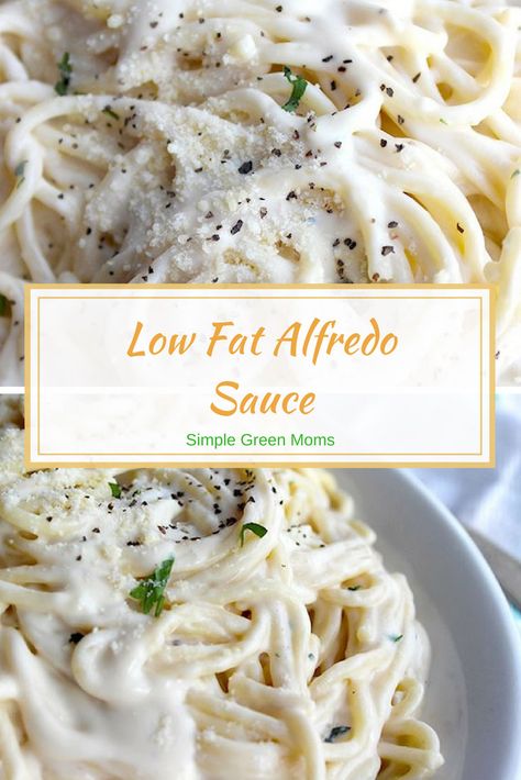 Low Calorie High Protein Alfredo Sauce, Ww Alfredo Sauce, Low Fat Cheese Sauce, Low Fat Cream Sauce, Low Fat Shrimp Recipes, Fat Free Meals, Fat Free Foods, Gluten Free Alfredo, Low Fat Alfredo Sauce