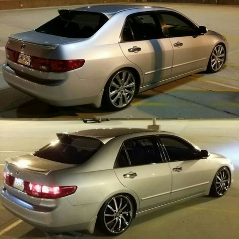 Before and after wheels Honda Accord 2005 Modified, Honda Accord Custom, Custom Moped, Honda Civic Car, Civic Car, Car Modified, Trucks Ford, Honda Accord Coupe, Jdm Honda