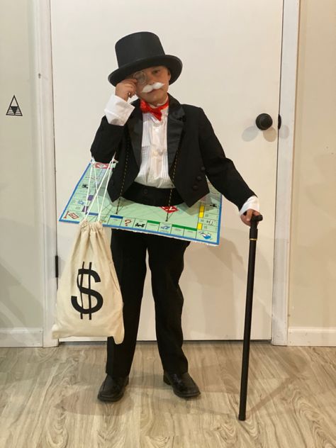 Morph Suit Costume Ideas, Halloween Monopoly, Mr Monopoly Costume, Monopoly Man Costume Diy, Monopoly Halloween Costumes, Famous Painting Costume, Diy Costumes For Men, Monopoly Costume Ideas, Monopoly Man Costume