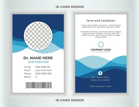 ID card design for medical identity. Medical style id card design. Doctor id card template for medical or hospital and healthcare vertical id card design. Doctor Id Card, Medical Identity, Id Card Design, Website Names, Id Card Template, Name Design, Card Template, Card Design, Health Care