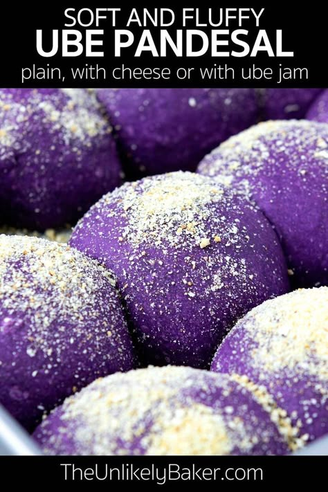 Ube Pandesal Recipe, Ube Bread Recipe, Pandesal Recipe Philippines, Cheese Pandesal Recipe, Breakfast Dip, Pinoy Bread, Ube Cheese Pandesal, Ube Recipe, Ube Halaya Recipe