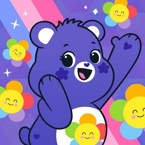 Care Bears™ on Instagram: “Harmony Bear is a natural leader who is all about encouraging folks to do their best, especially through music! 🎵 Harmony Bear is now…” Music Harmony, Harmony Bear, Care Bears Vintage, Spongebob Painting, Pusheen Cute, Care Bears Cousins, Bff Birthday Gift, Bear Cute, Iphone Wallpaper Hipster