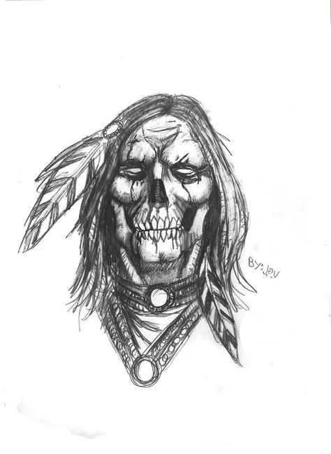 Native American Warrior Tattoos For Men, Native American Sleeve Tattoo, Native American Warrior Tattoos, Native American Skull, Natur Tattoo Arm, Small Skull Tattoo, Indian Skull Tattoos, Native American Tattoo Designs, Indian Tattoo Design