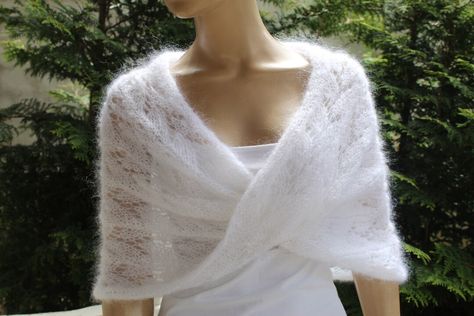 Shawl For Wedding, Infinity Shawl, Infinity Wrap Dresses, Bridal Shawls, Mohair Shawl, Winter Wedding Shawl, Cape Women, Bridal Sweater, Infinity Wrap