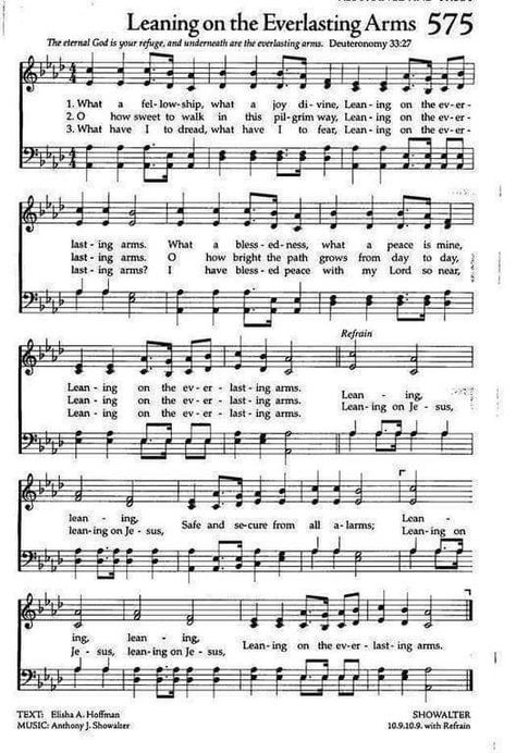 Leaning On The Everlasting Arms, Old Hymns, Fill My Cup Lord, Hymn Lyrics, Good Scriptures, Sacred Music, Gospel Song Lyrics, Free Piano Sheet Music, Hymn Music