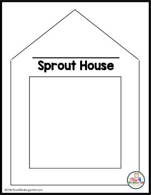 Free sprout house for planting seeds to watch them grow. Sprout House, Plant Lessons, Plants Unit, Plant Activities, Plant Crafts, House Template, Vocabulary Lessons, About Plants, Sequencing Activities