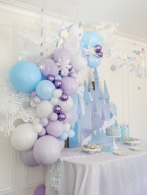 Elsa Party Ideas Frozen, Winter Frozen Birthday Party, Frozen One Year Old Party, Frozen Birthday Party Themes, Frozen Birthday Party Signs, Frozen Fifth Birthday, Frozen 3rd Bday Party, Winter Wonderland 3rd Birthday Party, Frozen Themed Second Birthday