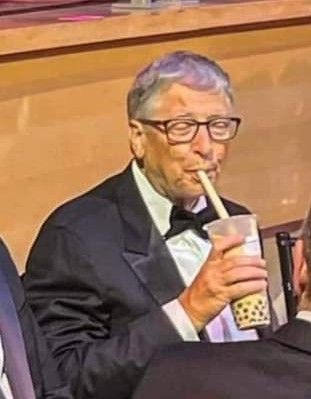 i love this photo so much the pleasure he has when sipping boba is just 😩😩😩 relatable Bill Gates, Love This, I Love