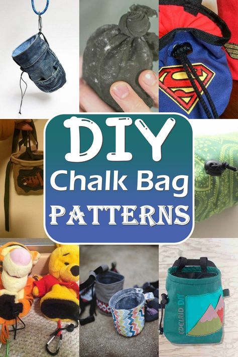 Do you love climbing but dislike the cost of buying a brand-new chalk bag? You can make a fantastic chalk bag with time, basic materials, and simple sewing techniques. DIY chalk bag ideas are a great way to save money and allow you to create something unique that best fits your needs. Diy Chalk Bag Rock Climbing, Chalk Bag Diy, Climbing Chalk Bag Pattern, Chalk Bag Pattern, Rock Climbing Chalk Bag, Climbing Chalk Bag, Homemade Chalk, Climbing Chalk, Chalk Holder