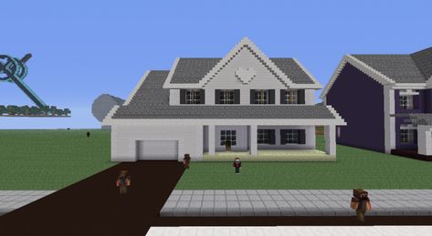 Minecraft Suburban House, Foods To Eat Before Bed, Minecraft Homes, Minecraft Hack, Minecraft Town, Modern Minecraft Houses, Minecraft Village, Minecraft Houses Blueprints, Minecraft Interior Design