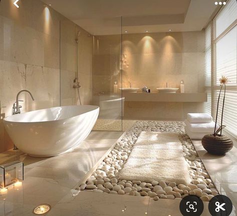 Bath Tub Ideas, Tranquil Interior, Home Spa Ideas, Wellness Bathroom, Spa Bathroom Ideas, Trending Bathroom Colors, Spa Bathrooms, Comfortable Bathroom, Spa Bathroom Design