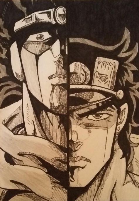 Jotaro Kujo Sketch, Jotaro Drawing Sketch, Jojo's Bizarre Adventure Drawing Pencil, Jotaro Desenho, Jojo Drawing Tutorial, Star Platinum Drawing, Jojo Sketch Art, Jotaro Kujo Drawing, Jojo's Bizarre Adventure Drawing