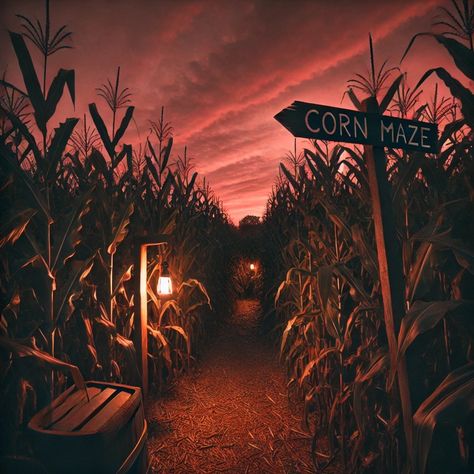 Your Ultimate Guide to Halloween Events in North Carolina: Haunted Houses, Corn Mazes, and More! – The Southern Blueprint Halloween Corn Maze Aesthetic, Halloween Corn Maze, Scary Cornfield, Clown In A Cornfield, Corn Maze Aesthetic, Trick Or Treating Aesthetic, Stranger Aesthetic, Haunted Farm, Haunted Corn Maze