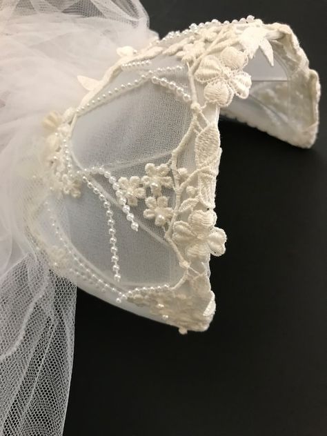 vintage juliet cap - Gem Juliette Cap Veil, Wax Flower Crown, Vintage Wedding Veil, 90s Wedding Dress, Wedding Headpiece Vintage, Juliet Cap Veil, Juliet Cap, Wedding Veil Vintage, Cap Veil