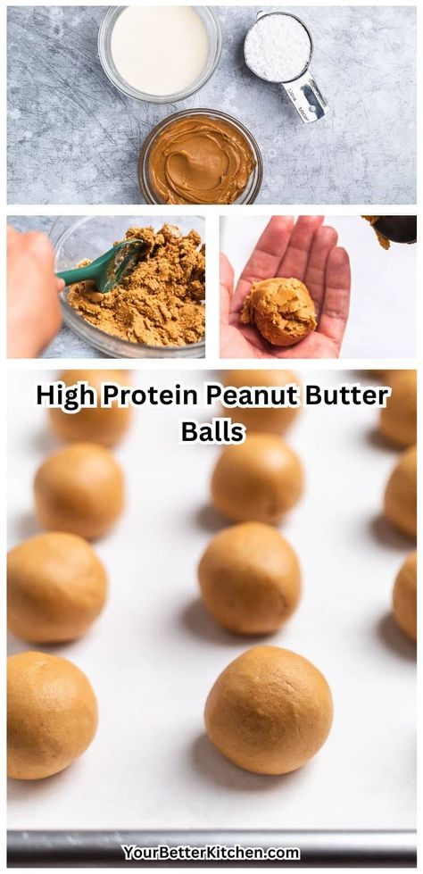 Healthy Snacks With Protein Powder, Protein Keto Balls, Healthy Protein Balls Recipes, Protein Dense Snacks, Healthy Protein Snacks For Kids, Almond Flour Protein Balls, Herbalife Protein Balls Recipes, Protein Peanut Butter Balls, Easy High Protein Snacks