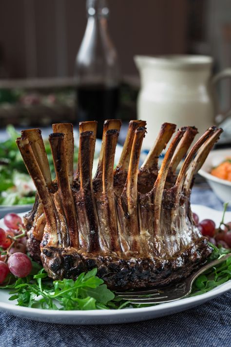 Crown Of Lamb, Crown Roast Recipe, Lamb Roast Recipe, Crown Roast, Braised Lamb, Lamb Roast, Lemon Vinaigrette, Kosher Recipes, Holiday Feast