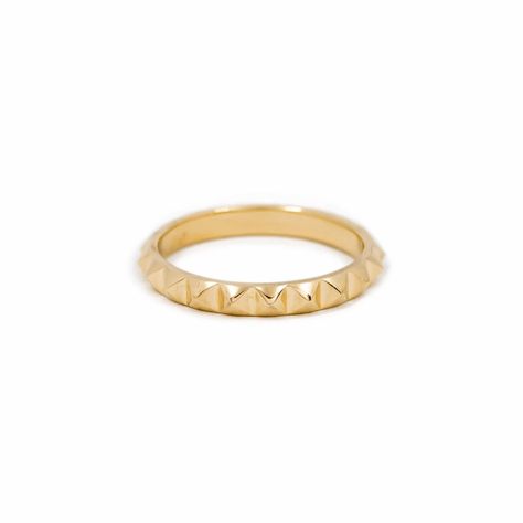 A fair-trade gold ring, perfect to add classic punk rock flare and an edgy finish to your style. Stackable with other statement pieces, or perfect as a standalone jewelry piece. Spike Ring, Classic Punk, Eco Friendly Accessories, Gold N, Punk Jewelry, Recycled Jewelry, Ethical Jewelry, Rock Design, Recycled Gold