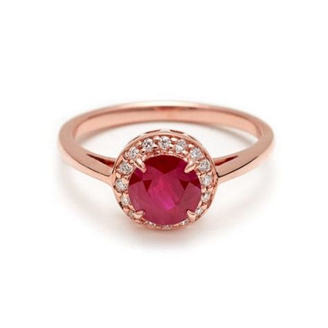 13 Fiery Ruby Engagement Rings for the Modern Bride | Brit + Co Pink Rings, Rose Quartz Ring Engagement, Nontraditional Engagement Rings, Pink Wedding Rings, Anna Sheffield, Ruby Jewellery, Pink Engagement Ring, Quartz Engagement Ring, Ruby Rings