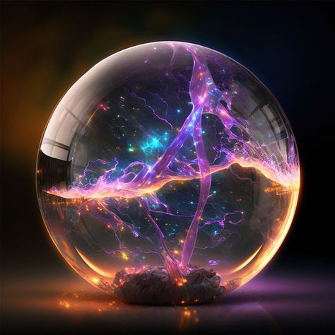 PLASMA ART Orb Concept Art, Crystal Orb, Fantasy Decor, Galaxy Art, Ethereal Art, Fantasy Books, Fantasy World, Digital Painting, Tell Me