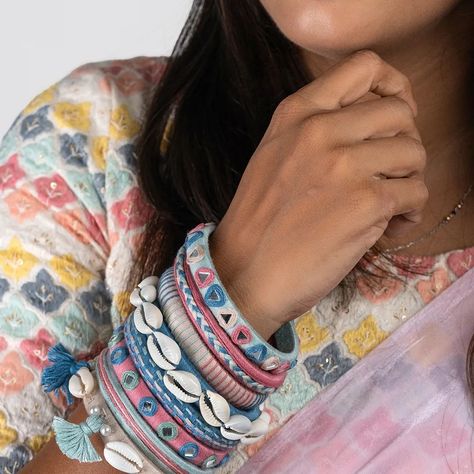 LAST WEEK TO ORDER FOR NAVRATRI! UK AND ROI! SHOP NOW!! Clay Bangles Handmade, Fabric Bangles Handmade, Clay Bangles, Fabric Bangles, Traditional Bangles, Navratri Collection, Silk Thread Earrings, Thread Bangles Design, Handmade Fabric Bags