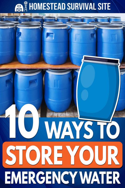 Long Term Water Storage, Survival Food Storage, Survival Skills Emergency Preparedness, Water Survival, Off Grid Survival, Emergency Prepardness, Storing Water, Emergency Water, Survival Skills Life Hacks