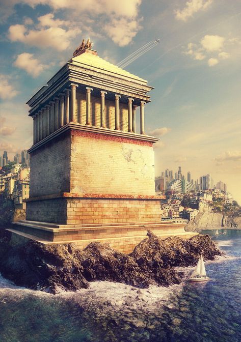 Mausoleum At Halicarnassus, Astronomical Observatory, Famous Historical Figures, Gardens Of Babylon, Athens Acropolis, Tower Of Babel, Medieval World, Historical Monuments, Seven Wonders