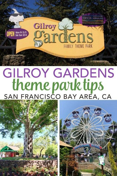 Tips, tricks, and a comprehensive review of Gilroy Gardens Family Theme Park in Gilroy, California. Find out why this amusement park is perfect for toddlers, preschoolers, and young kids. Located just outside the San Francisco Bay Area. #gilroygardens #gilroy #california #themepark #kidifornia San Francisco Activities, Gilroy Gardens, Gilroy California, California Bay Area, Kid Friendly Vacations, Family Theme, San Francisco Travel, California Dreaming, Garden Theme