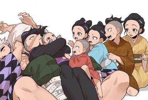 Shinazugawa Family, Oc Manga, Demon King Anime, Demon Hunter, Dessin Adorable, Dragon Slayer, Demon King, Kimetsu No Yaiba, Slayer Anime