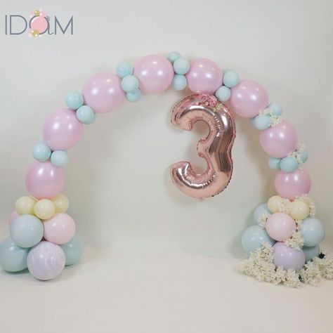 IDAM™ Balloon DIY Kits🎁🎈 on Instagram: “Dream it💭Wish it💫Do it✨🧚🏻‍♀️💫🌸🌼 . . . . #goodvibes #pastelart #pastelcolors #inspiration #inspiracion #inspiração #balloondecor…” Single Balloon Arch, Single Balloon, Frozen 3rd Birthday, Link Balloons, Balloon Numbers, Deco Pastel, Baby Birthday Photoshoot, 1st Birthday Balloons, Simple Birthday Party