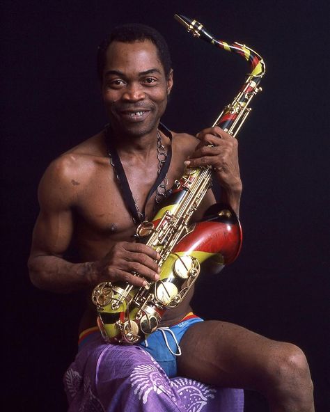 Fela Kuti graces the first-ever cover of Rolling Stone Africa, cementing his legendary status in Afrobeat music. Fela Kuti, Stylish Mens Outfits, Rolling Stone, New Orleans Saints, Rolling Stones, Mens Outfits, Stone, Music, Pins