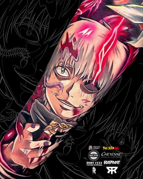 Anime Thigh Tattoo, Anime Leg Tattoo, Kaneki Tattoo, Tokyo Ghoul Tattoo, Ghoul Tattoo, Pink Flower Tattoos, Nerd Tattoos, Angel Sketch, Color Anime