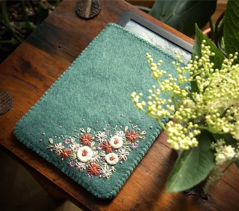 50 best Kindle covers and sleeves – Ebook Friendly Felt Needle Book, Fabric Book Covers, Kindle Sleeve, Kindle Cover, Felt Book, Embroidery Book, Embroidered Wool, Kindle Case, Needle Book