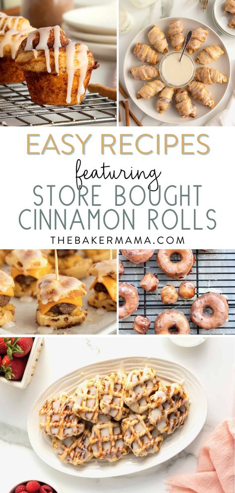 Store Cinnamon Roll Recipes, Cinnamon Roll Store Bought, Pillsbury Cinnamon Roll Waffles, What To Do With Cinnamon Roll Dough, Cinnamon Roll Treats, Breakfast With Canned Cinnamon Rolls, Cinnamon Roll Dough Ideas, Desserts With Canned Cinnamon Rolls, Waffle Iron Cinnamon Rolls Pillsbury