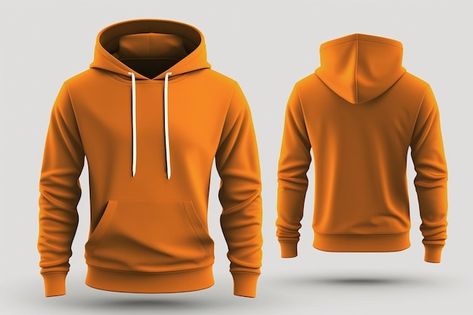 Photo orange hoodie mockup template for ... | Premium Photo #Freepik #photo #hoodie-design #hoodie-template #jumper #hood Hoodie Front And Back, Hoodie Template, Photo Orange, Kaos Oblong, Hoodie Mockup, Orange Hoodie, Design Hoodie, Halloween Stuff, Shirt Mockup