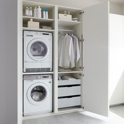 Laundry Room Design Ideas, Remodels & Photos Laundry Tricks, Laundry Cupboard, Tiny Laundry Rooms, Utility Cupboard, Craftsman Bungalow, Laundry Design, Modern Laundry Rooms, Laundry Room Inspiration, Laundry Room Cabinets