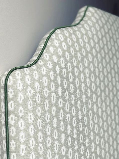 Patterned Headboard Upholstered, Printed Headboard, Upholstered Headboard Shapes, Fabric Bedhead, Cb2 Bed, Patterned Headboard, Headboard Inspiration, Diy Headboard Upholstered, Headboard Shapes