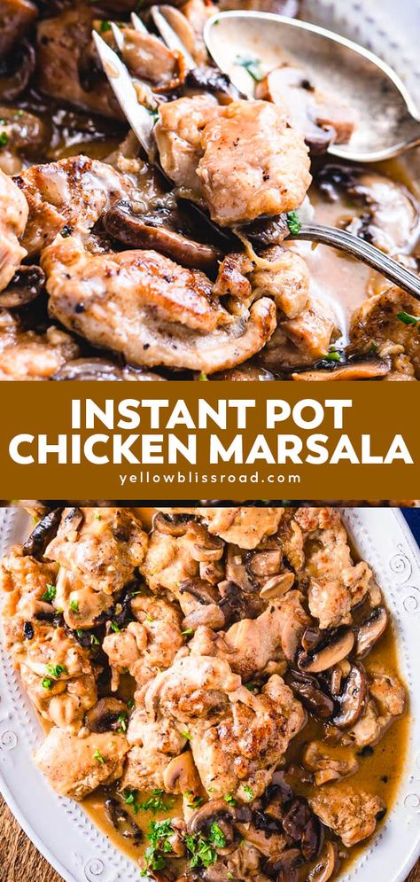 Instant Pot Chicken Marsala, Chicken Lombardy Recipes, Chicken Lombardy, Juicy Chicken Thighs, Instant Pot Dinners, Great Chicken Recipes, Marsala Chicken Recipes, Chicken Breast Recipes Baked, Instant Pot Air Fryer