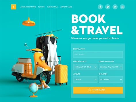 Book and travel website tubik Travel Website Design, Web Design Examples, Ui Design Trends, Creative Web Design, Travel Website, Website Design Inspiration, Design Website, Landing Page Design, Interface Design